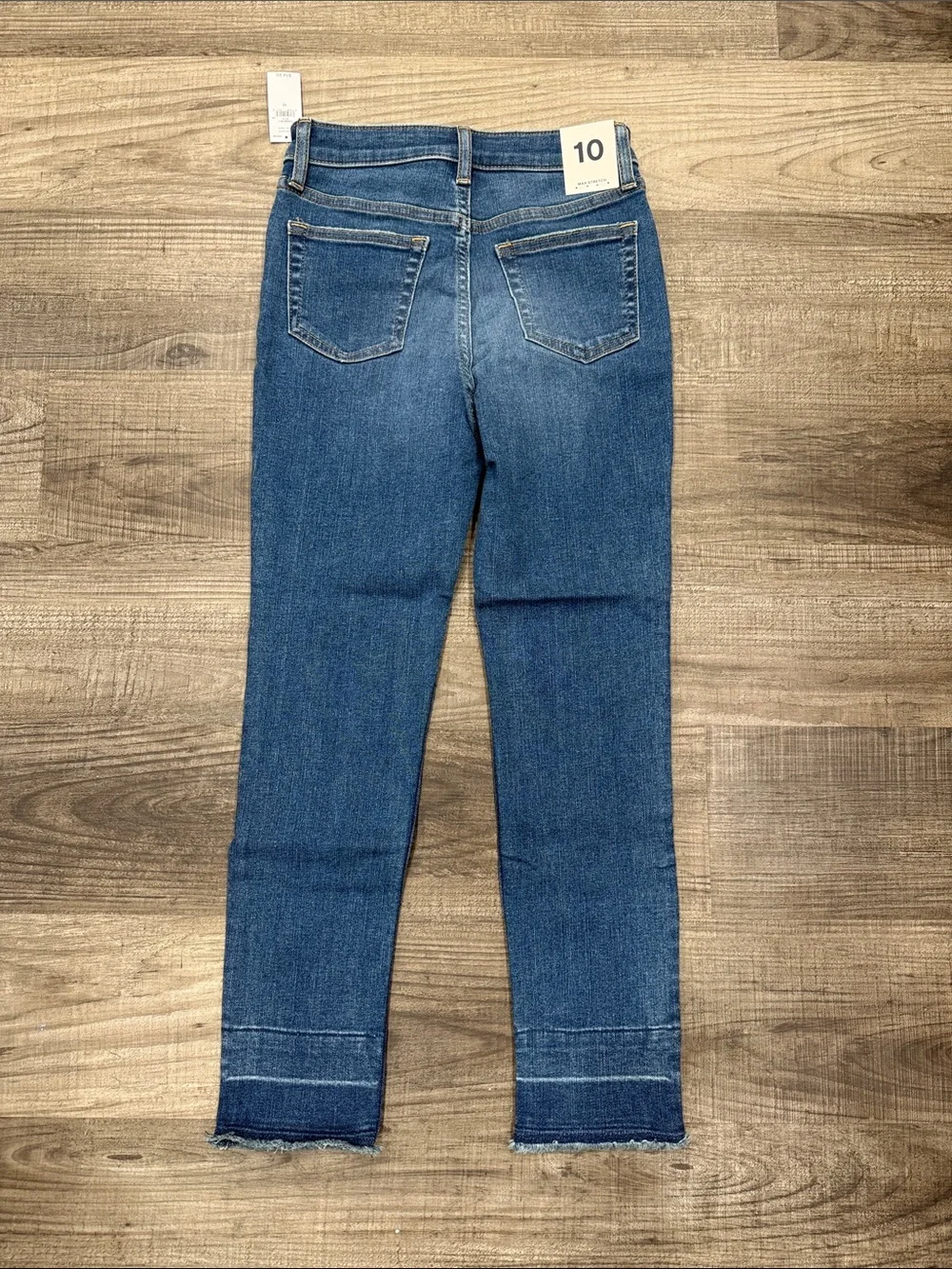 GAP Girls Blue Distressed Sky High Skinny Ankle Jeans